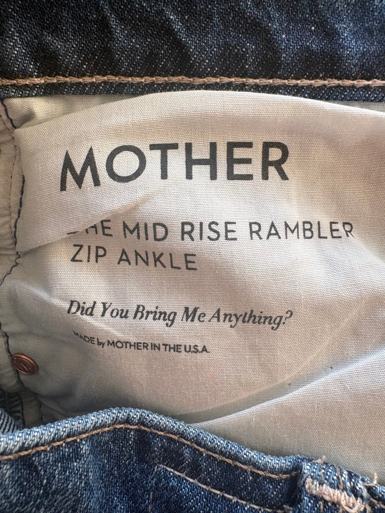 Mother Mid-rise Rambler Zip Ankle Size 30 NWT