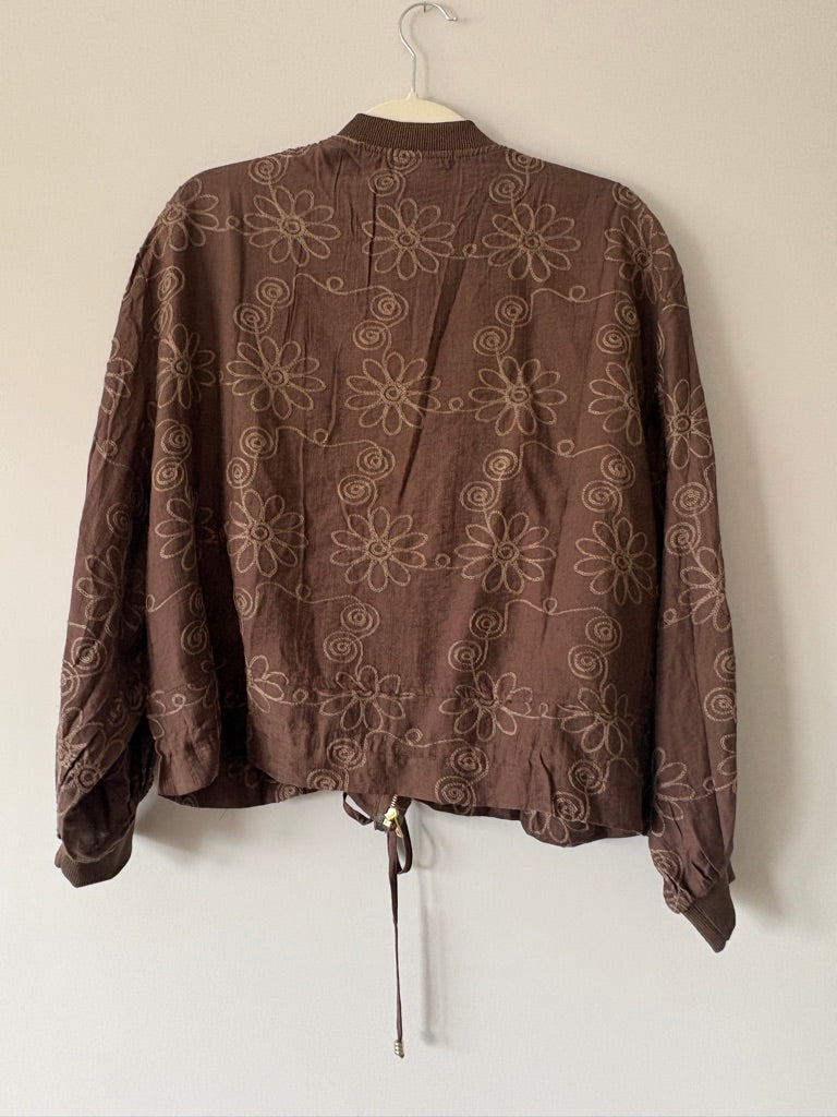 Lightweight Bomber Embroidered Jacket Size L