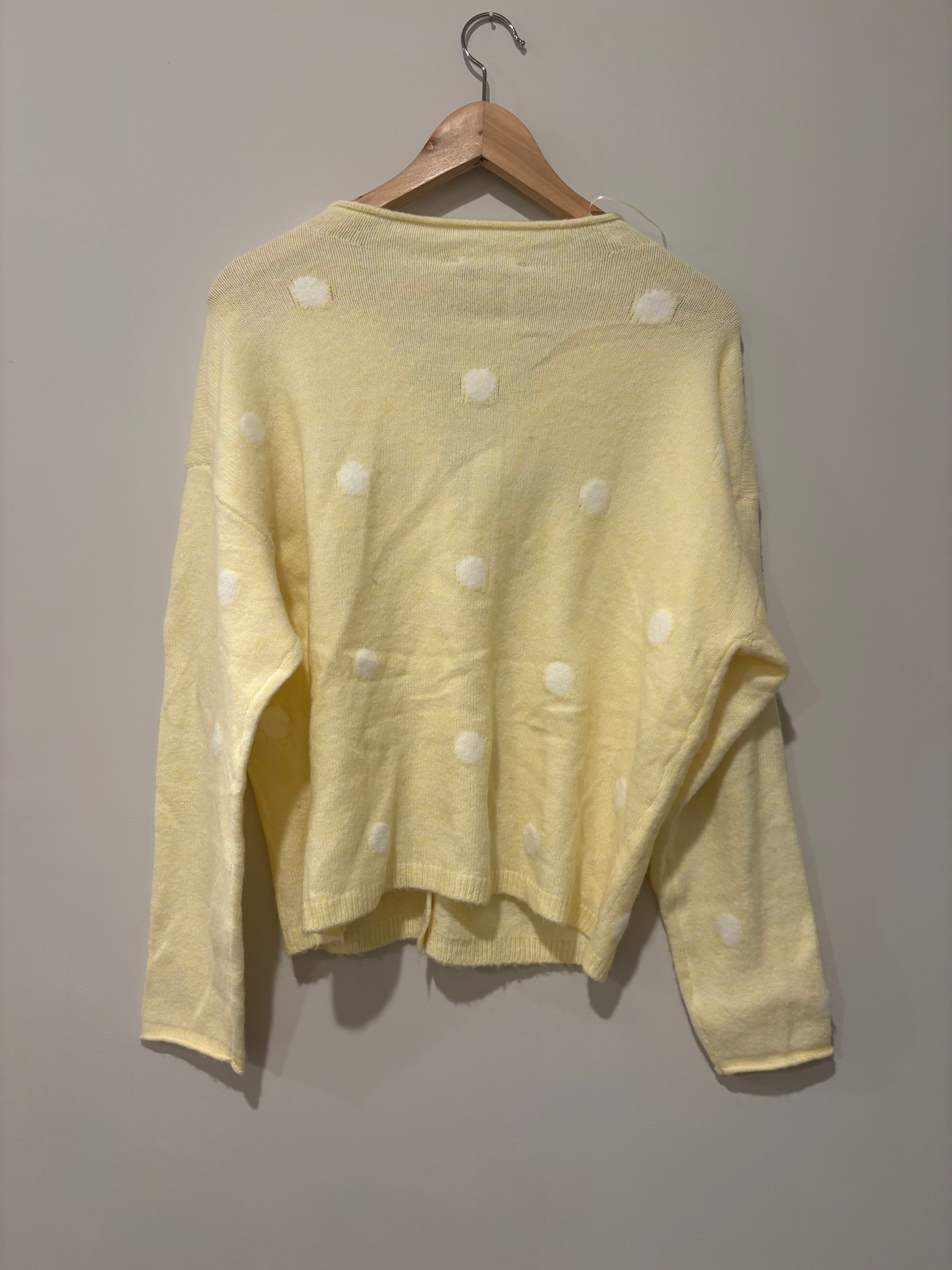 Miracle Yellow Polka Dot Cardigan S/M