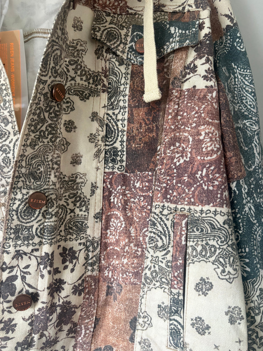 Risen Denim Printed Jacket