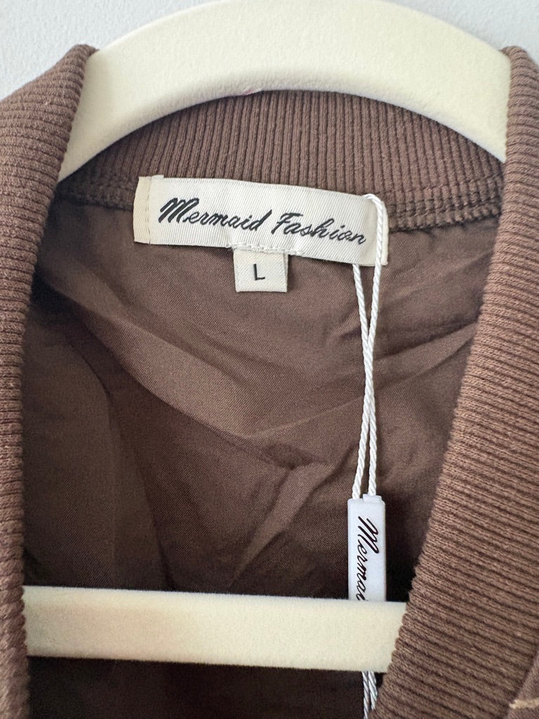 Lightweight Bomber Embroidered Jacket Size L