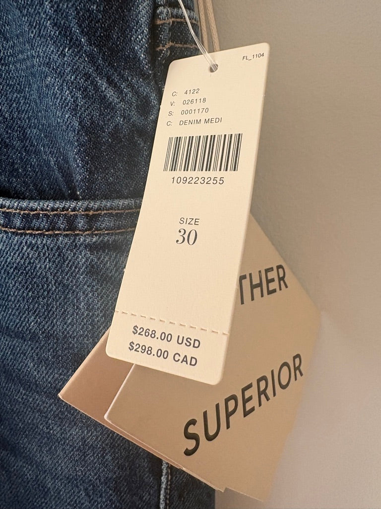 Mother Mid-rise Rambler Zip Ankle Size 30 NWT