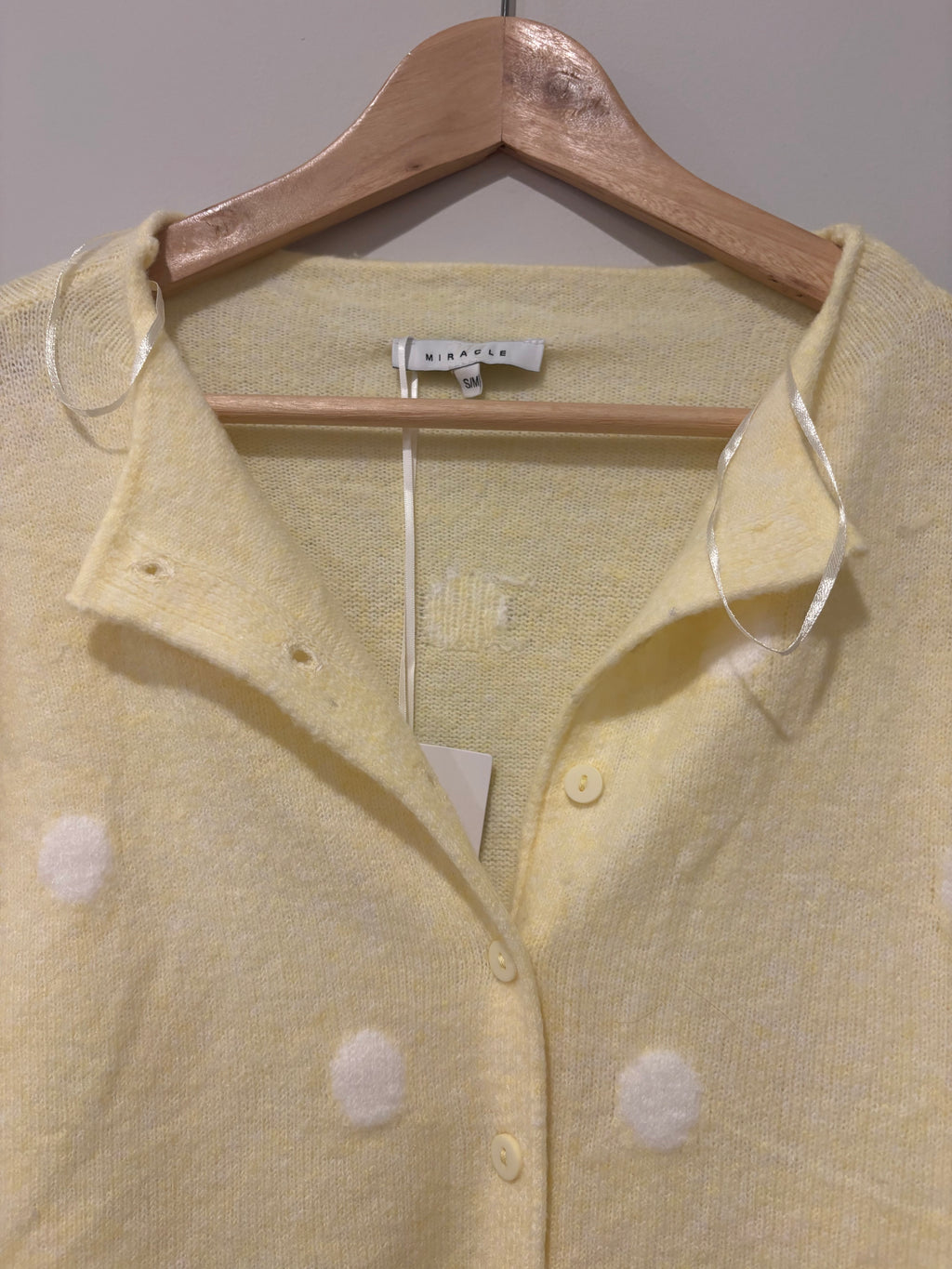 Miracle Yellow Polka Dot Cardigan S/M