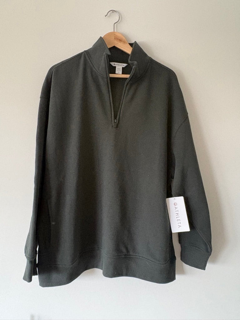 Athleta Forever Fleece Quarter Zip L