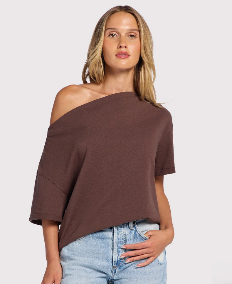 Nuuds Off the Shoulder Cotton Tee size S