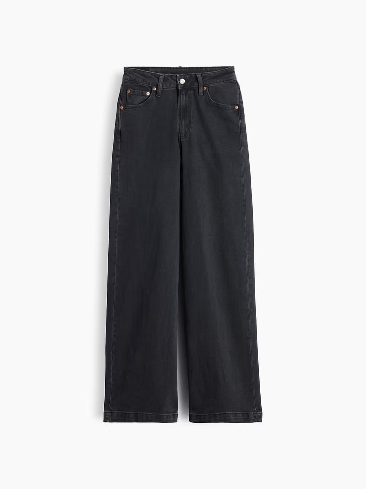 Gap High Rise Stride Washed Black Jeans size 27/4