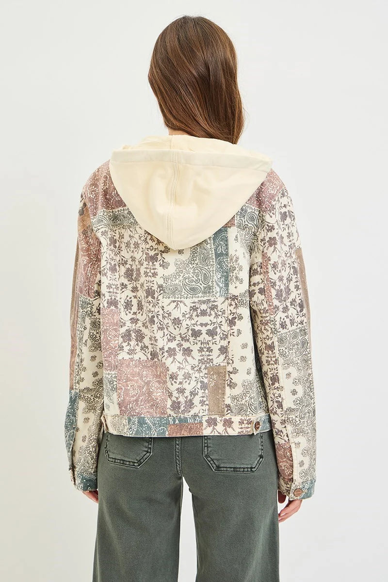 Risen Denim Printed Jacket